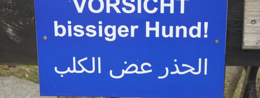 Warnschild auf arabisch (Foto: Liane Protzmann)